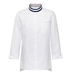 飯店秋季白色長(zhǎng)款廚師工作服