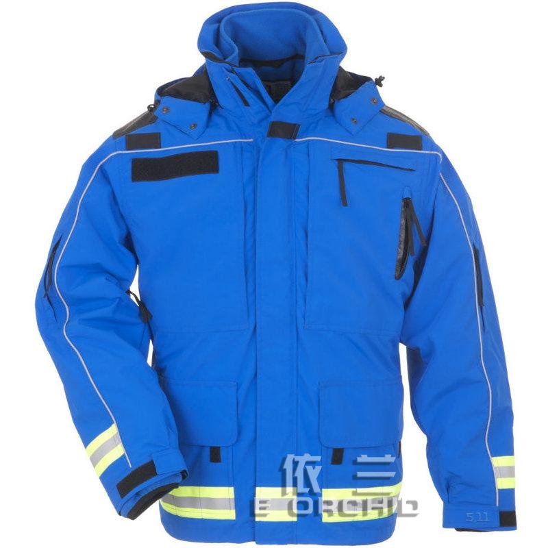 藍(lán)色反光棉服定制款式圖片