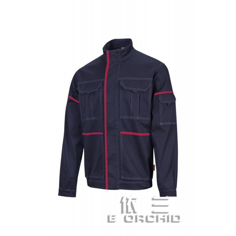 車間員工工作服 紅色配色工作服