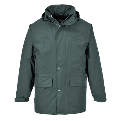 深色帶帽長款冷庫工作服正面圖片