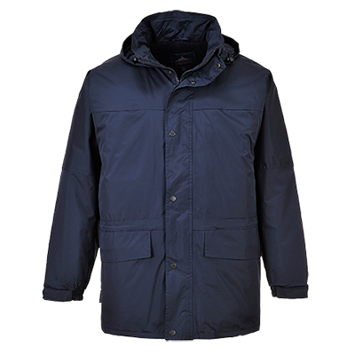 藏青色長款保暖冷庫工作服定制正面圖片