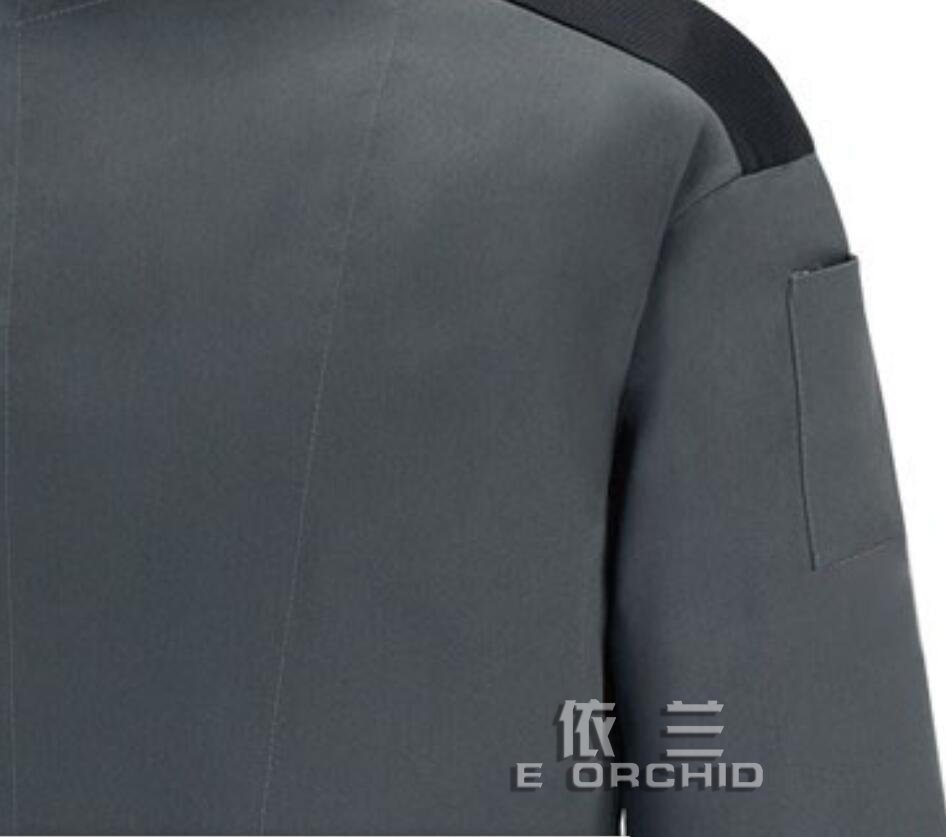 高檔餐廳廚師工作服肩部細(xì)節(jié)圖