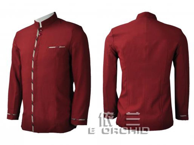 中餐廳工作服定制正面照和背面照