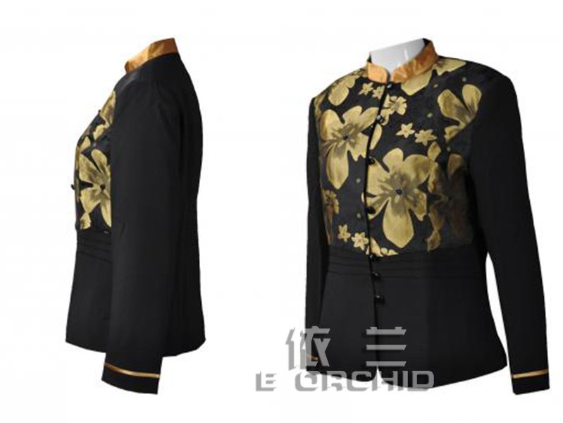 餐廳工作服女裝側面照和正面照