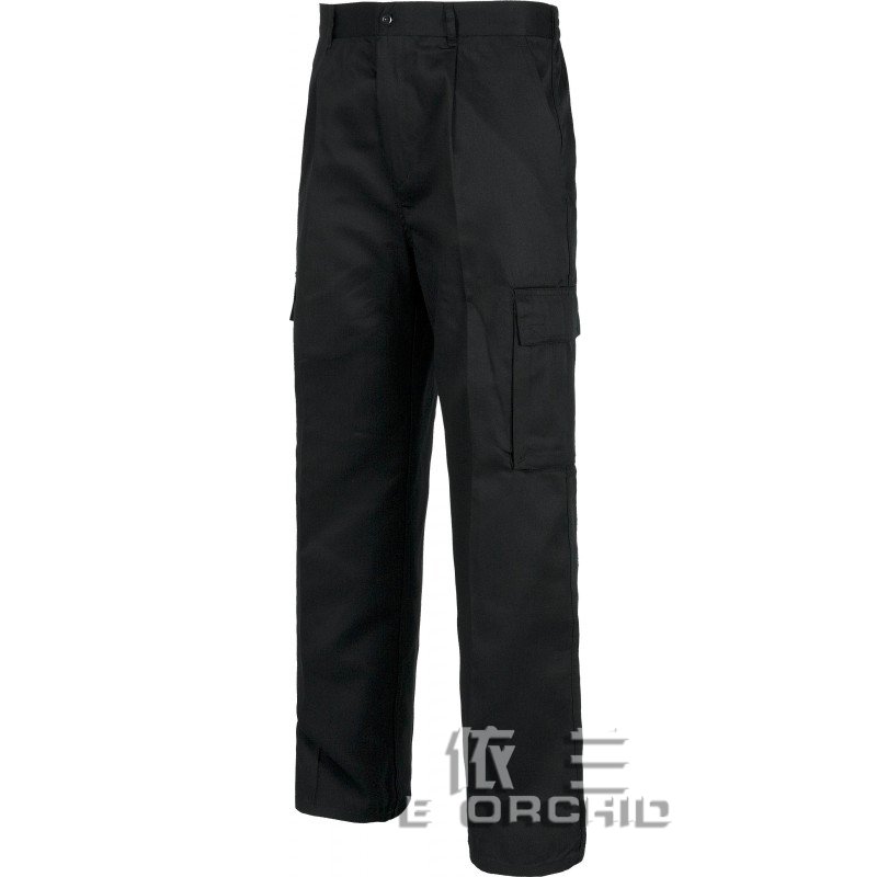 車間男士工作服褲子 黑色