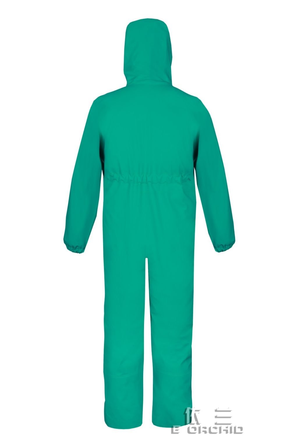 連體工作服背面圖 綠色