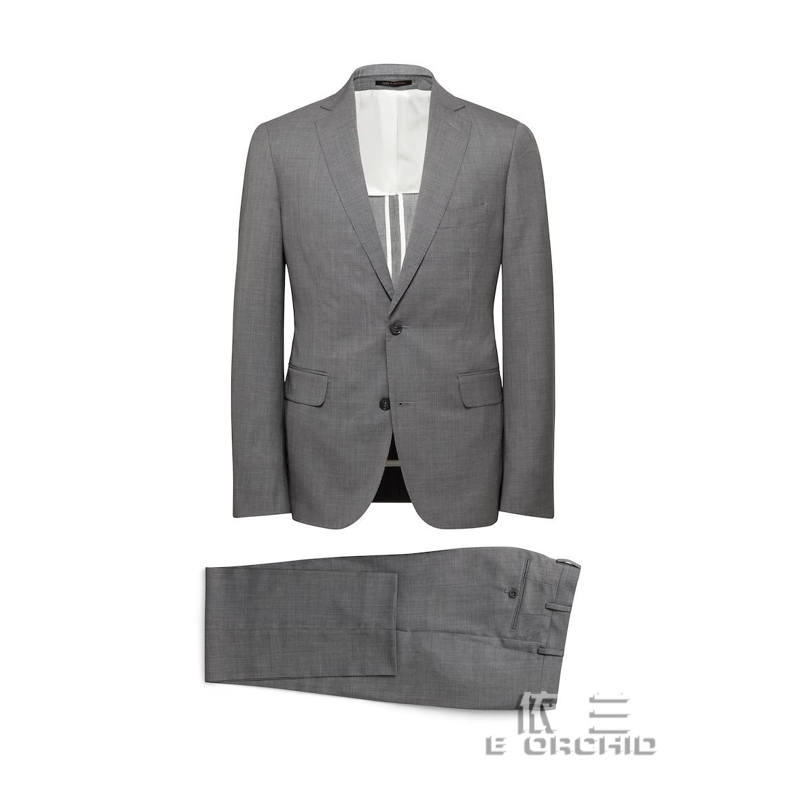 淺灰色羊毛面料酒店西服套裝圖片