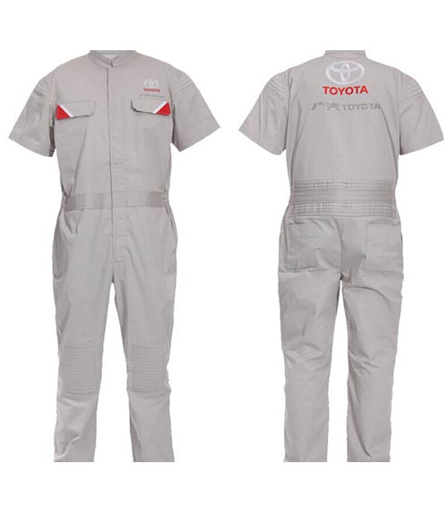 本田汽車4S店短袖連體工作服款式圖