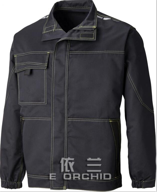 電焊工長袖牛仔工作服正面圖