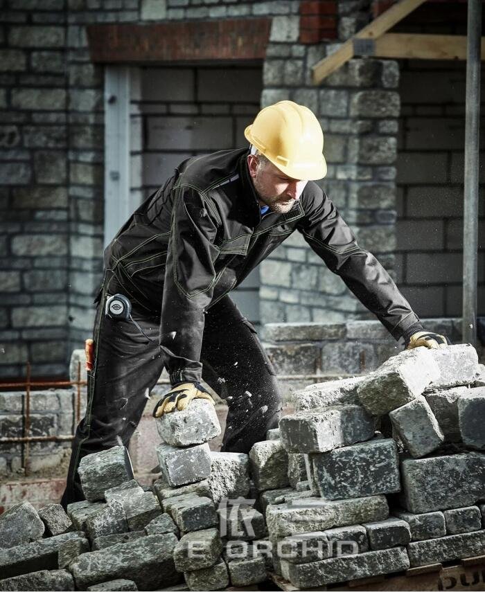 電焊工長袖牛仔工作服工作照