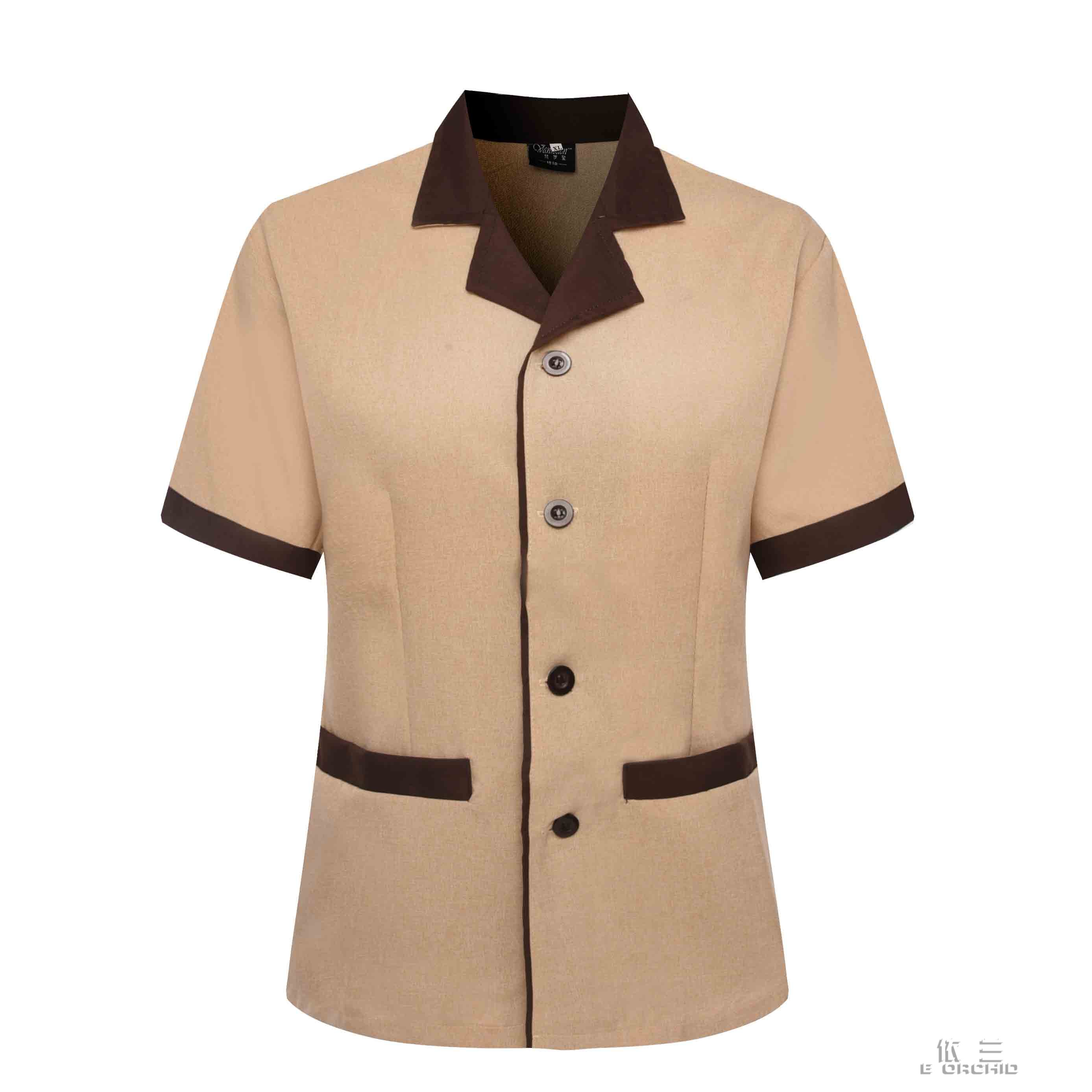 酒店夏季半袖保潔工作服