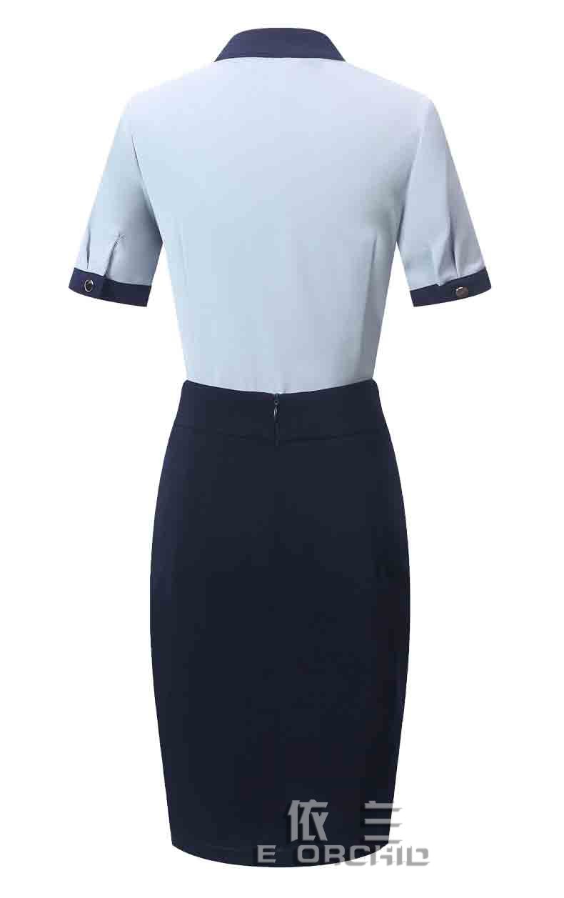 航空公司空姐短袖工作服背面圖