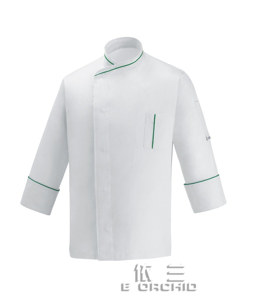 酒店四季穿長袖廚師工作服效果圖