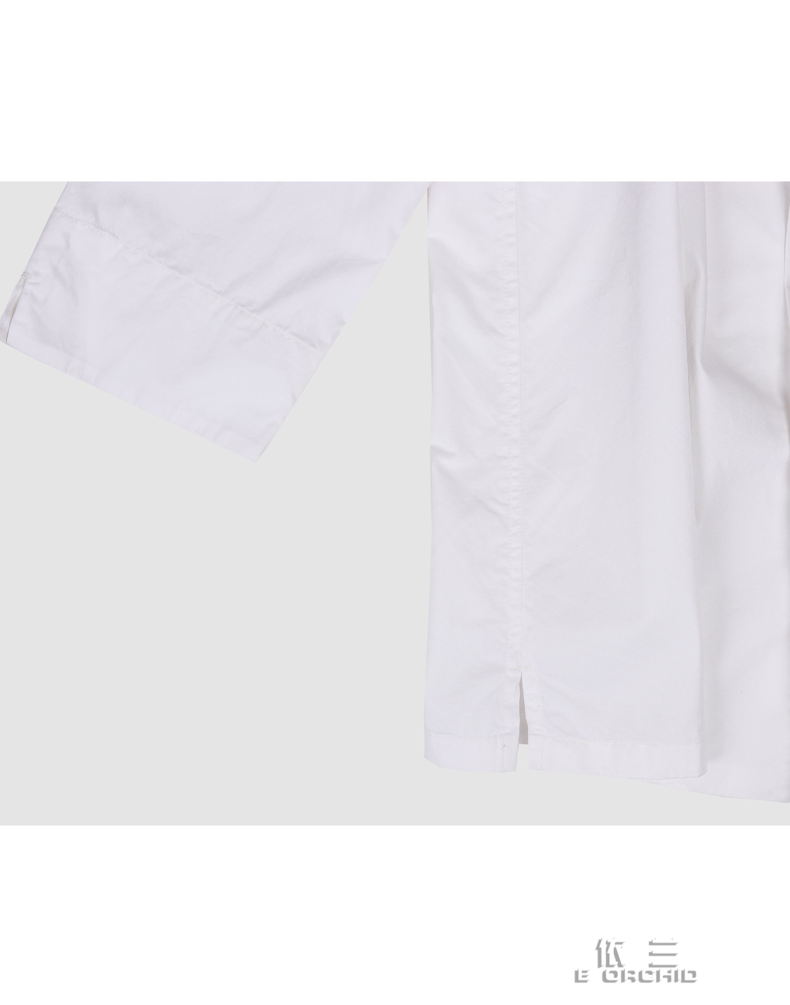 高檔餐廳廚師長袖工作服側面細節圖