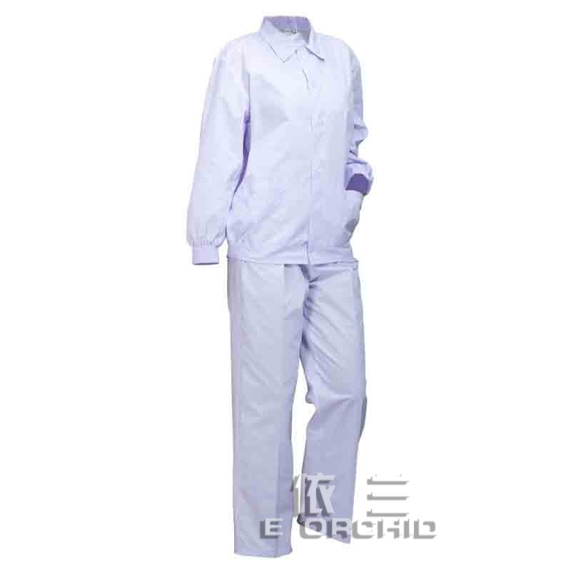 分體白色防靜電潔凈工作服效果圖