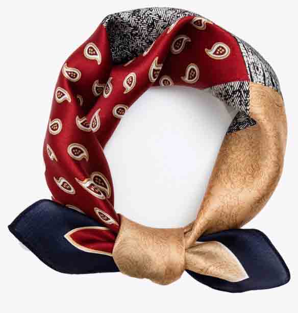 女士商務真絲方巾 實拍圖