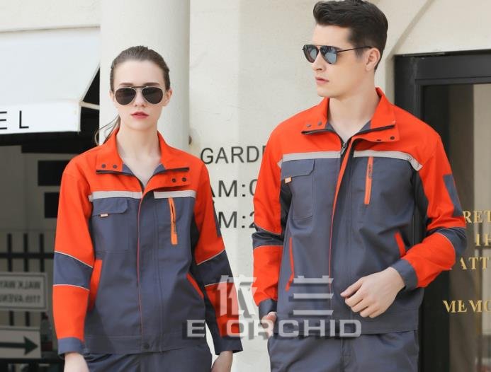 橙色汽車工作服