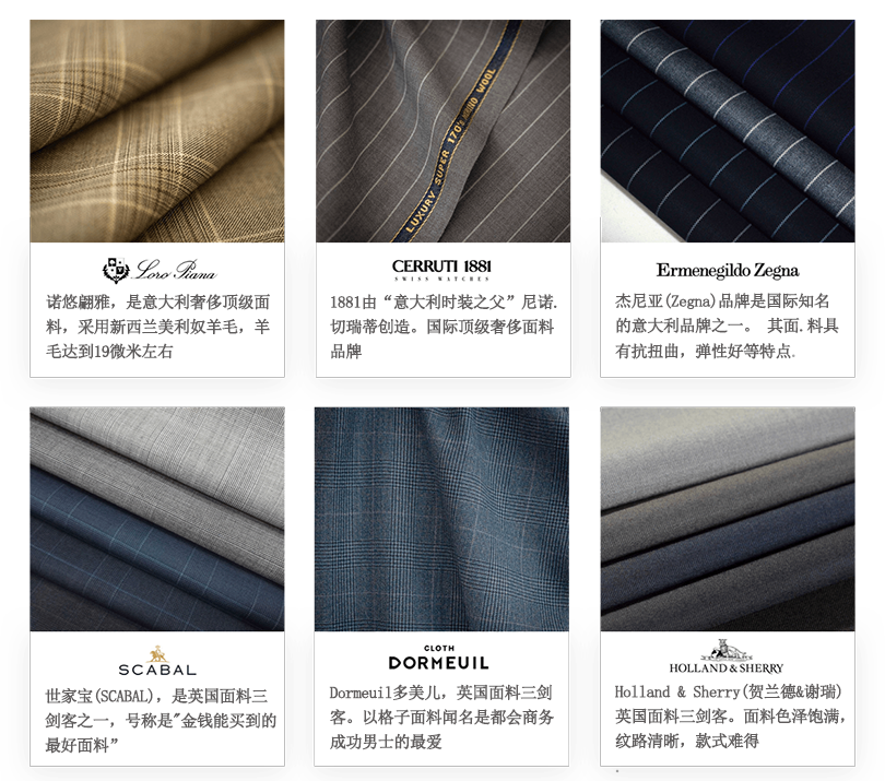 男士時尚職業裝定制進口西服面料