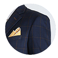 男士修身韓版西服定制 肩部細節(jié)圖