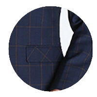 男士修身韓版西服定制 口袋細節(jié)圖