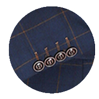 男士修身韓版西服定制 袖扣細節(jié)圖