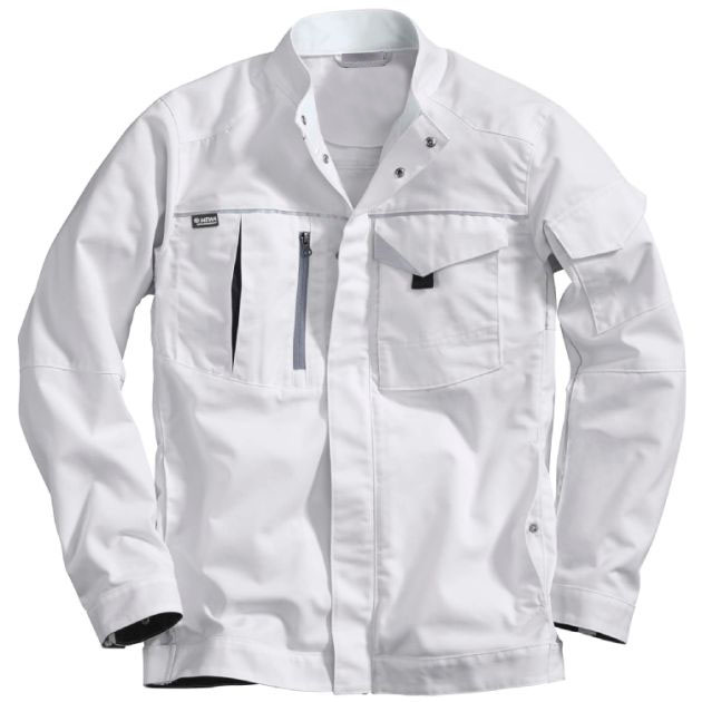 春季美式長袖工裝夾克 白色圖片