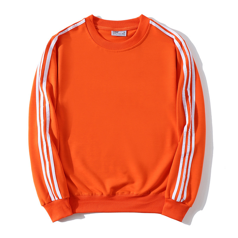 橘色 中學長袖班服衛衣定制款式圖