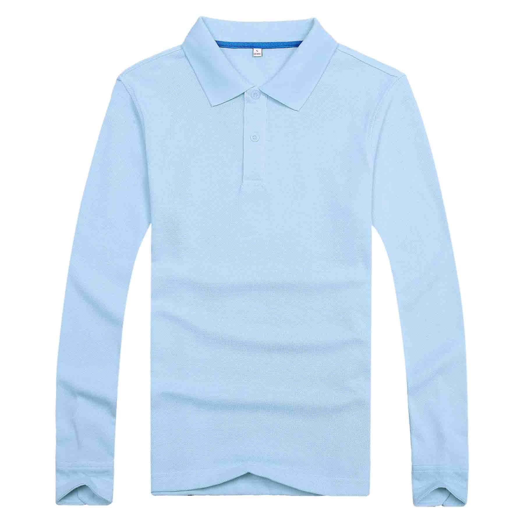 淺藍(lán)長袖t恤定制圖片