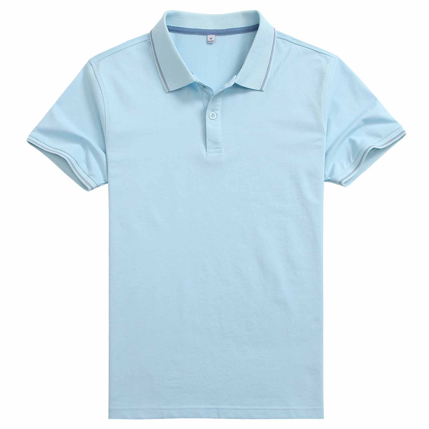 淺藍(lán)翻領(lǐng)廣告t恤定制圖片